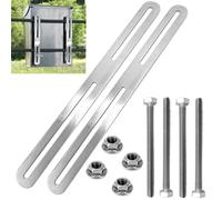 2 Pieces 280x 24 mm Mounting Set for Fence Mailbox,Mailbox Mounting Bracket with M5 Bolts and M5 Nuts,Letterbox Attachment for Postbox Attachment to Gates or Fences (Silver, 280mm)