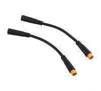 2 Pieces 3 Pin Thumb Shifter Conversion Cable with M8 Waterproof Connector for Ebike Kits Suitable for Replacing Worn Electric Bike Display Cables (Female to Male)