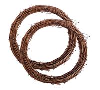 2 Pieces 30 cm Large Natural Grapevine Wreathes Vine Branch Wreath Halloween Rattan Wreath for Easter Door/Wall Decor Hand-woven Christmas Wreath (30cm)