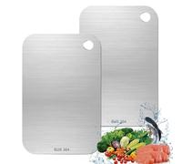 2 Pieces 304 Stainless Steel Cutting Board,Titanium Cutting Board