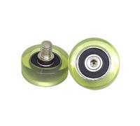 2 pieces 32mm outer diameter mounting clearance 2mm PU coated drawer rollers with M8 screws and 608 bearings PU60832-12C2L10M8