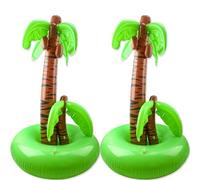 2 Pieces 42 Inch Inflatable Palm Trees Jumbo Large Coconut Tree Blow Up Palm Trees for Summer Tropical Beach Pool Party Hawaiian Party Decoration