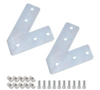 (2 Pieces) 45 Degree Flat L Brackets 4040 Series European Standard Aluminum Profile Extrusion Corner Brace Angle Support Bracket Joining Plates Including T Nuts and Bolts
