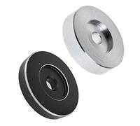 2 Pieces 45RPM Adapter, 7'' Vinyl Record Solid Aluminum Dome 45 Adapter for Vinyl Record Turntables