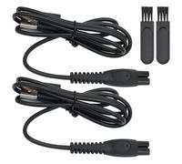 2 Pieces 5v Shaver Charger Cable,Razor Charger Compatible with Philips QP2724 QP2834 QP1924 MG9520 MG7950,Shaver Replacement Charging Cable with 2 Pieces Brush