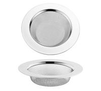 2 Pieces 7.5 cm Drain Strainer Shower Hair Strainer Kitchen Stainless Steel Sink Strainer Drain Grille Prevent Clogging, Outer Diameter: 7.5 cm, Inner Diameter: 4.5 cm, Depth: 1.3 cm