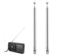 2 Pieces 74cm 7 Sections Telescopic Antenna, Portable FM Telescopic Antenna, Portable FM Radio Antennas, for TV Dab AM/FM Stereo Reception