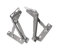 2 Pieces 80 Degree Foldable Lifting Brackets Steel Spring Hinge for Folding Sofa
