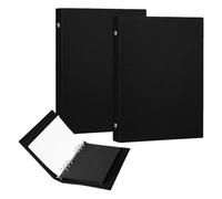 2 Pieces A5 Ring Binder, A5 Binder Folder (Black)