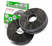 2 Pieces Active Carbon Filter for Cooker Hoods Ø105х21 mm with Original Code 49040890 35602288 for Candy - 5 Years Warranty - ONIX TECH
