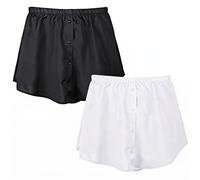 2 Pieces Adjustable Layering Fake Top Lower Sweep Shirt Extender Half-Length Mini Skirt Hemline for Women (Medium, Black and White)