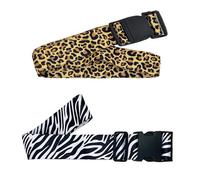 2 Pieces Adjustable Luggage Strap, Suitcase Strap, Design Luggage Strap, Leopard Print, Zebra Print, Quick Identification, for Backpack, Suitcase 22-26 Inch