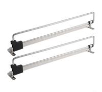 2 Pieces Adjustable Telescopic Clothes Rods Retractable Pull Out Closet Rods for Efficient Hanging and Space Saving Storage (350mm)