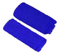 2 Pieces African Net Bath Sponge African Exfoliating Long Body Scrubber Tight Weave Beauty Skin Smoother Tower Bath Cloth Porous Stretches Back Washcloths for Daily Use or Stocking Stuffer (Blue)