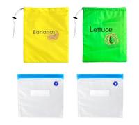 2 Pieces Aluminum Foil Drawstring Bags, 2 Pieces Grocery Bags, Vegetable Fresh-Keeping Bags, Reusable Produce Bags, Onion Bags, Fruit Bags