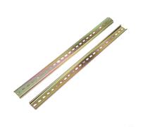 2 Pieces Aluminum Slotted DIN Rail Mounting Track 35mm Wide 7.5mm High for Electrical Control Panels Switchgear and Photovoltaic System Applications (50CM)