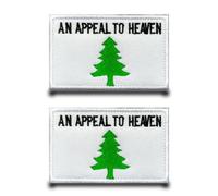 2 Pieces an Appeal to Heaven Patch Hook and Loop Embroidery Religious Belief Flags Patches for Clothes Jackets,Caps,Bags,Backpacks,Vest,Military Jeans,Tactical