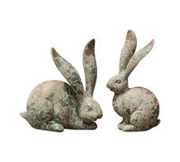 ＡＷＨＡＯ 2 Pieces Animal Sculptures in Resin for Garden and Home Decoration, Style B