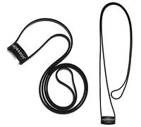 2 Pieces Anti-Loss Pendant Silicone Anti-Slip Necklace Lanyard Pendant Holder Silicone Bands Lanyard Pen Pendant Holder for 19-25 mm Pen Home Office Outdoor Activity, Black