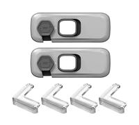 2 Pieces Anti-Pinch Safety Locks and 4 Pieces Anti-Collision Corners, Furniture Accessories, Child Safety Locks, Suitable for Refrigerators, Drawers, Cabinets