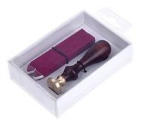 2 Pieces Antique Manuscript Sealing Wax Sticks with Wick with Seal Stamp, Dark Red