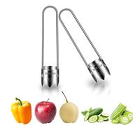 2 Pieces Apple Core Cutter Vegetable Corer Made of Stainless Steel Pepper Corer Fruit Corer Multifunctional Fruit Corer for Removing Cores from Fruit and Vegetables