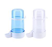 2 Pieces Automatic Bird Feeder, Parrot Drinker and Feeder, Parakeet Hanging Feeder for Finches, Canaries, Lovebirds, 15 oz Parakeet Water Dispenser, No Mess Cage