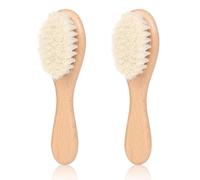 2 Pieces Baby Hair Comb, Creative Multifunctional Wood Brush, Children's Massage Soft Bristle Brush, Convenient Style, Bath Cleaning Tool.