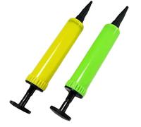 2 Pieces Balloon Pump Hand,Lightweight Durable Hand Balloon Pump,Easy to Carry Air Pumps for Balloons,for Long Balloons Birthday Foil Party Inflatable (Yellow,Green)