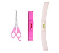 2 Pieces Bang Ruler And 1 Piece Scissors, Hair Style Making Tools, Hair Trimming Tools, Hair Salon Accessories.