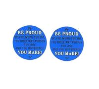 2 pieces be proud of the work you do, the brilliant person you are and the difference you make Enamel pin, inspirational phrase lapel pins, men's and women's clothing, backpacks, hats, accessories
