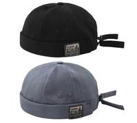 2 Pieces Beanie, Simple and Fashionable, Personalized Hat, Comfortable and Breathable in Summer, Universal for Both Men and Women, Outdoor Street Accessories. Grey