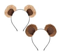 2 Pieces Bear Ear Headbands, Girls Headband Decoration, Cute Plush Headbands, Animal Ear Headbands, Hairstyle Decoration