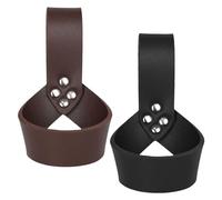 2 Pieces Belt Rack, Broadsword Belt, Pirate Belt, Sword Belt Rack, Adjustable Leather Sword Sheath, Retro Sword Buckle Belt Rack, Suitable for Costume Parties, Halloween, Etc.