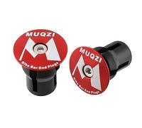 2 Pieces Bike Handlebar Plugs Bike Grips Bar End Plugs Stopper Expansion Lock Handle Bar for Foldable Bikes BMX Parts, Red M Marks