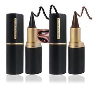 2 Pieces Black & Brown Gel Eyeliner Pencil Set, Waterproof Smudge-Proof Formula, Fine Precision Tip for Defined Lines, Easy Smooth Glide Day To Night Eye Makeup-Dual-Tone Duo