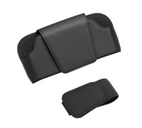 2 Pieces Black Car Glasses Clips, Leather Storage Box, Car Visor Accessories, Car Decorations.