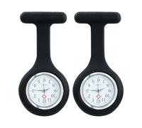 2 Pieces Black Nurse Watch, Silicone Nurse Watch, Simple Nurse Watch, Portable Nurse Watch, Caregiver Accessories