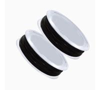 2 Pieces Black Nylon Thread Invisible String, 0.8 mm Tarnish Resistant Jewelry Beading Wire, Black Invisible Bracelet String, for Hanging Decorations, Crafts and Jewelry Makinga