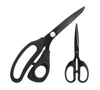 2 Pieces Black Scissors, Stainless Steel Scissors, Sewing Tools, Garment Scissors, Tailor Scissors, Multi-Tool