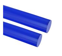 2 Pieces Blue Nylon Rod Plastic Bar 500mm Length Diameter 40-55mm for Engineering Industrial & DIY Applications(Diameter 40mm)