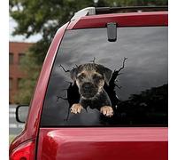 2 Pieces Border Terrier Car Decals, Dog Car Stickers Pack of 2 - Realistic Border Terrier Stickers for Car Windows, Walls Series 103 Size 8" X 8"
