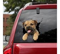 2 Pieces Border Terrier Car Decals, Dog Car Stickers Pack of 2 - Realistic Border Terrier Stickers for Car Windows, Walls Series 103 Size 10" X 10"