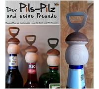 2 Pieces Bottle Opener Turned Cap Opener Bottle Wood Opener Mushroom Pils