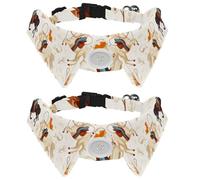 2 Pieces Bowtie Dog Collar, Vintage Wild West Women Cowgirls Rodeo Pattern Girl Boy Dog Collars with Bow Tie, Pet Cat Bowties for Small Medium Puppies Kitterns Rabbits