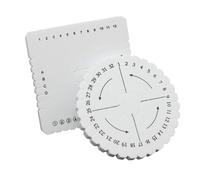 2 Pieces Bracelet Maker, 10 X 10cm Thick Wood Plaited Disc and Square Tray, Beaded Handmade Accessories Tool for Bracelet Weaving, Beading and Craft Making