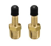 2 Pieces Brass Tire Inflator Adapter 1/4 Inch Valves Suitable for Pneumatic Tool Auto Air Compressor Hose Connection Copper Air Nozzle Adapter