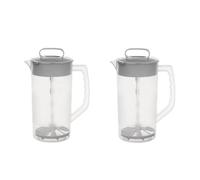 2 Pieces Breast Milk Pitcher, Fridge Water Dispenser, Water Pitcher Jug Mit Stirring Sticks, Beverage Dispenser Water Carafe for Drinks, Lemonade, Juice, Iced Tea, Milk, Coffee