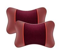 2 Pieces Breathable Car Headrest Pillow for Buick Lacrosse 2009-2015, Ergonomic Neck Support Cushion with Soft Memory Foam Removable Cover,Claret