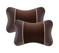 2 Pieces Breathable Car Headrest Pillow for Buick Park Avenue 2007-2012, Ergonomic Neck Support Cushion with Soft Memory Foam Removable Cover,Brown